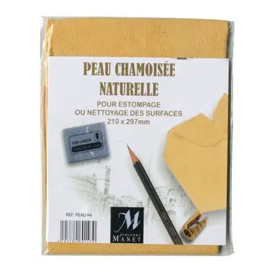 Peau chamoisée naturelle A4 - Manet Vente Flash