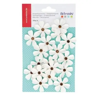 Offre Spéciale Fleur en papier à perle 18 pcs - Artemio