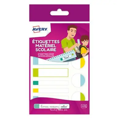 Seulement Aujourd'hui Etiquettes plastifiées Multicolores 3 formats - 24 pcs - Avery