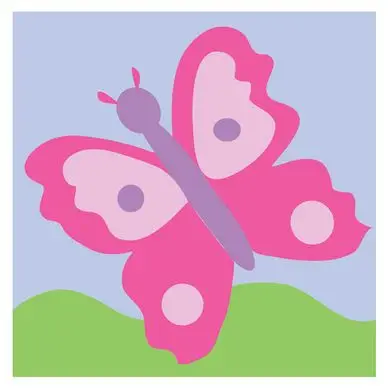 Kit de tapisserie enfant XXL - Le papillon rose - 15 x 15 cm - DMC Nouvel Arrivage