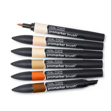 Livraison Express Marqueur Brushmarker 6 teintes Peau - Winsor & Newton