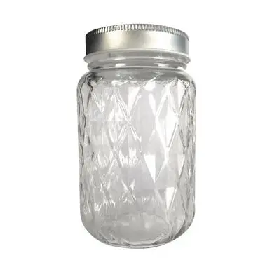 Promotion Saisonnière Bocal en verre Diamant + couvercle 375 ml - Graine Créative