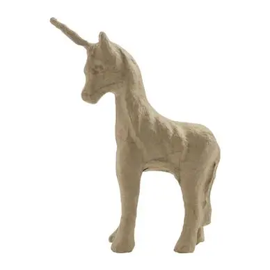 Licorne féerique en papier mâché 16,5 x 12 x 4 cm - Décopatch Usine Directe