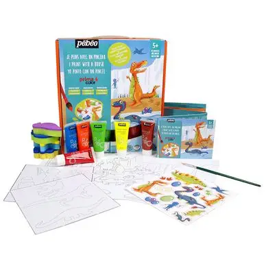 Dernier Modèle Gouache enfant Primacolor - Mini coffret dinosaures - Pébéo