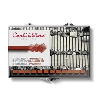 Offre Limitée Pastel sec carré sanguine par 12 - Conté à Paris