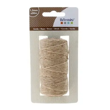Corde naturelle 1,5 mm x 30 m - Artemio Populaire