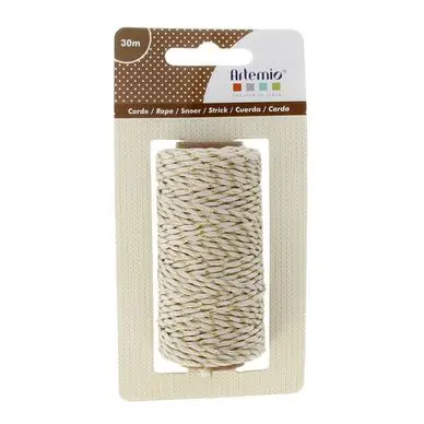 Corde écru et or 30 m - Artemio Vente Directe