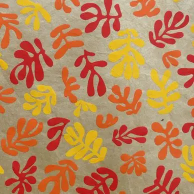 Commande En Gros Papier Lokta 50 x 75 cm Mascareignes Rose et jaune - Lamali