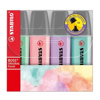 Paiement Sécurisé Surligneur BOSS pastel - 4 couleurs - STABILO
