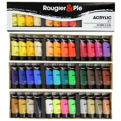 Must-Have Peinture acrylique 21 ml Boite de 36 tubes - Rougier&Plé