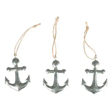 Ancre en métal avec cordon 4,3 x 5,2 cm - 3pcs - Rayher Authentique