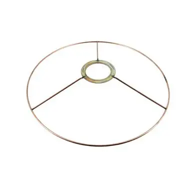 Carcasse d'abat-jour Cercle bagué E27 Ø 25 cm Cuivré - Fil Cuivré (Le) Affaire À Saisir