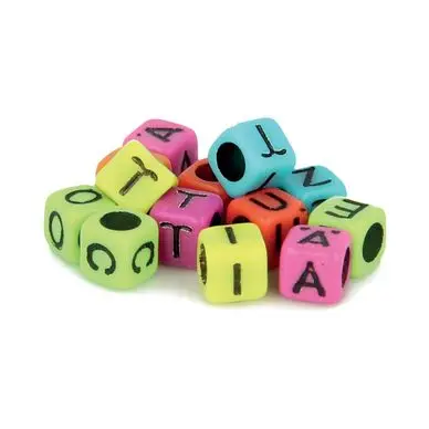 Perles alphabet multicolore 6 mm x 300 pcs - Artemio Certifié
