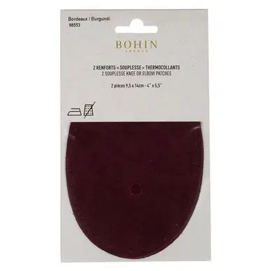 Renfort thermocollant Suédine 2 pcs Bordeaux - Bohin Livraison Express