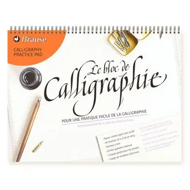 Bloc de papier Calligraphie avec Guides 90 g/m² 31,8 x 42 cm - Brause Nouveauté
