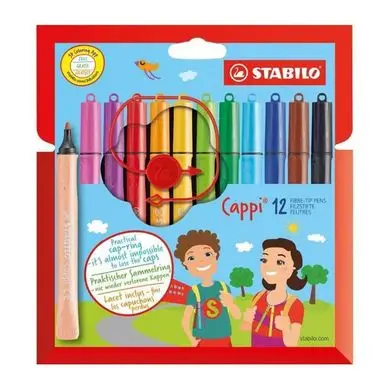 Feutre Cappi capucho spécial Pochette de 12 - STABILO Prix Choc