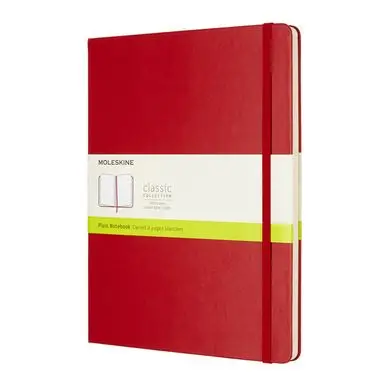 Certifié Carnet blanc rigide Scarlet 19 x 25 cm - Moleskine