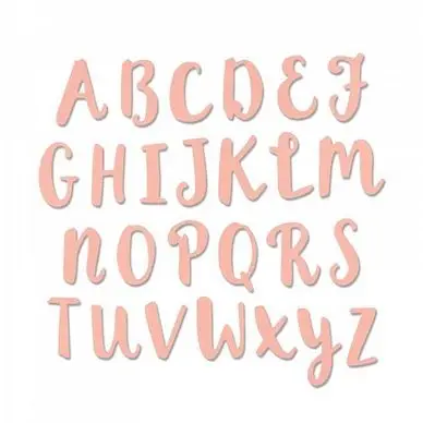 Matrice de découpe Thinlits Die Alphabet majuscule au pinceau 26 pcs - Sizzix Marque
