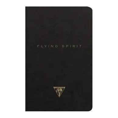 Carnet Flying Spirit noir 11 x 17 cm 96 pages Lignées 90g/m² - Clairefontaine Certifié