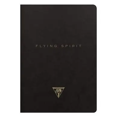 Authentique Carnet Flying Spirit noir 14,8 x 21 cm 96 pages Lignées 90g/m² - Clairefontaine