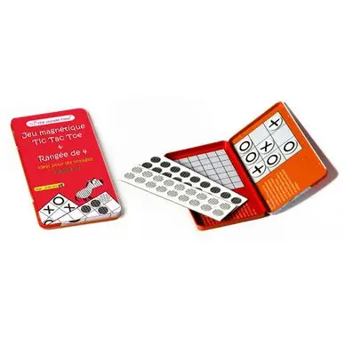 Authentique Jeu de voyage magnétique Tic tac toe et Rangée de 4 - Editions Oberthur