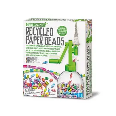 Acheter En Ligne Coffret créatif Green Creativity Perles en papier recyclé - 4M