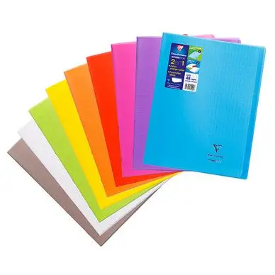 Cahier Koverbook protège-cahier intégré 24 x 32 cm Seyès 48 p - Clairefontaine Retour Gratuit