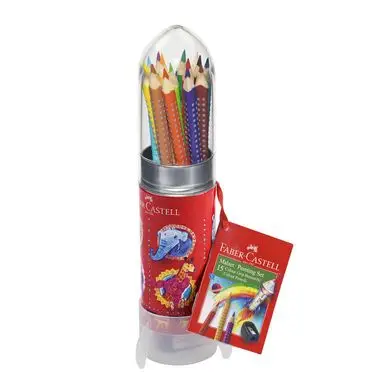 Crayon de couleur aquarellable Colour Grip + Set fusée - Faber-Castell Nouveauté