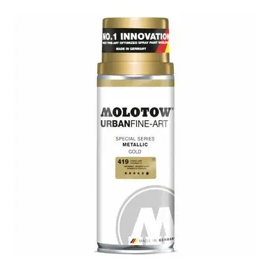 Bombe de peinture Urban Fine-Art Metallic 400 ml Or - Molotow Promotion