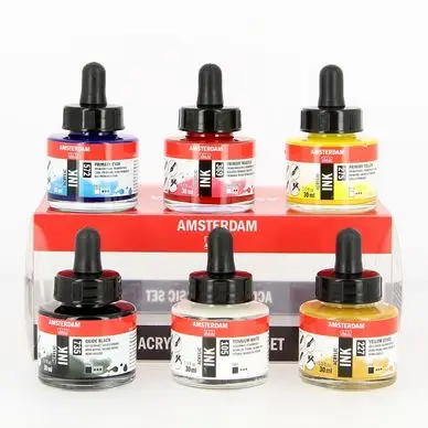 Encre acrylique Amsterdam 30 ml Set 6 couleurs - Talens Dernière Chance