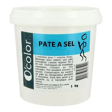 Expédié Aujourd'hui Pâte à sel en seau 1 kg - O'color