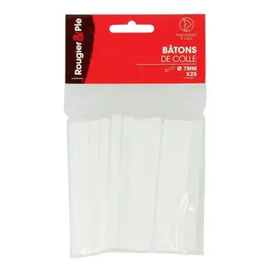 Bâtonnet de colle tout usage R&P Ø 7 mm x 10 cm - 25 pcs - Rougier&Plé Pas Cher
