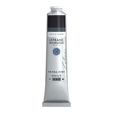 Retour Gratuit Peinture à l'huile extra-fine LB 200 ml Noir d'ivoire - Lefranc Bourgeois