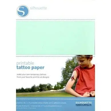 Produit De Marque Papier pour tatouage éphémère 21.6 x 28 cm 2 pcs - Silhouette