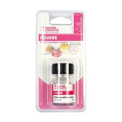 Poudre métallique effet Argent - 8 g - Graine Créative Offre Limitée