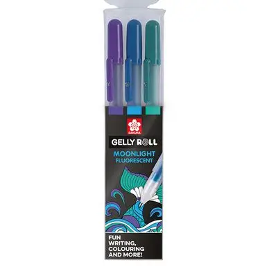 Quantité Limitée Stylo gel Gelly Roll 3 couleurs Set Moonlight Ocean bleu - Sakura