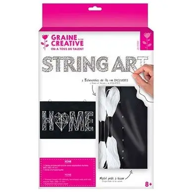 Tableau String Art set Home support 20 x 30 cm - Graine Créative Offre Du Jour