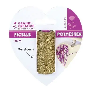 Remise Bobine de fil métallique String art Or x 25 m - Graine Créative