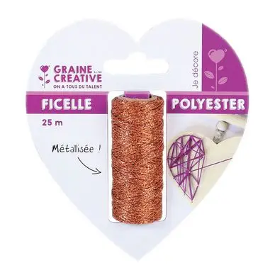 Offre Du Jour Bobine de fil métallique String art Cuivre x 25 m - Graine Créative