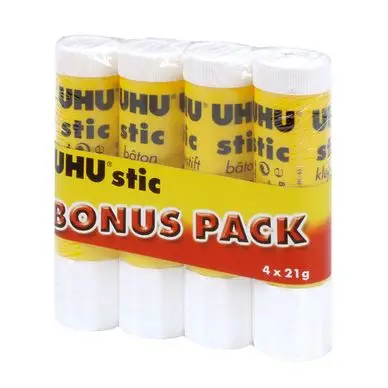 Authentique Colle en stic 21 g x 4 bâtons - Uhu
