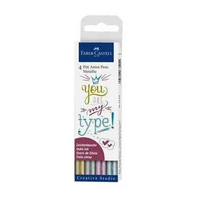 Prix Choc Feutre de calligraphie Pitt Artist Pen Set Hand Lettering métal x 4 - Faber-Castell
