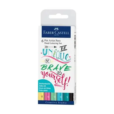 Satisfait Ou Remboursé Feutre de calligraphie Pitt Artist Pen Set Hand Lettering pastel x 6 - Faber-Castell