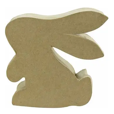 Boîte lapin en papier mâché 12,5 x 4 x 12,5 cm - Décopatch Soldes