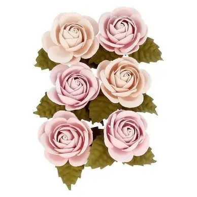 Fleur en papier Secret Garden 6 pcs - Artemio Meilleur Prix