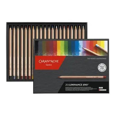 Crayon de couleur Luminance 6901 Boîte 20 pcs - Caran d'Ache Pas Cher