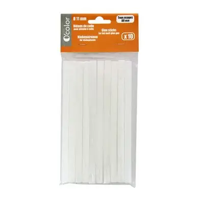 Bâton de colle Ø 11 mm L 20 cm 10 pièces - O'color Super Prix