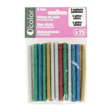 Bâton de colle Pailletée Ø 7 mm L.10 cm - O'color Promotion Saisonnière