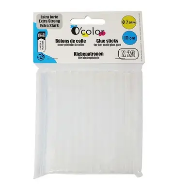 Bâton de colle Extra-forte Ø 7 mm L.10 cm - O'color Top Vente