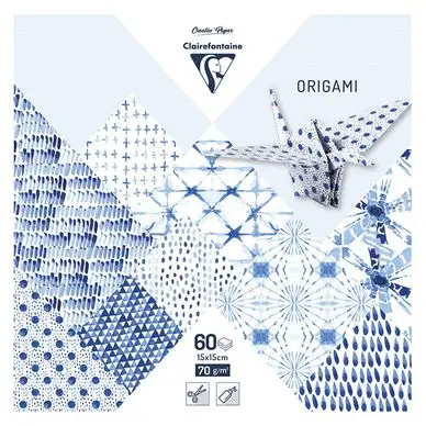 Papier origami Shibori 60 feuilles 15 x 15 cm - Clairefontaine Produit De Marque