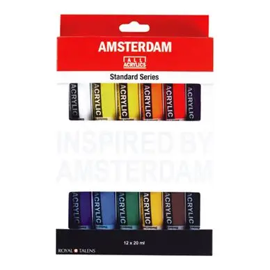 Retour Gratuit Peinture acrylique Assortiment 12 x 20 ml - Talens